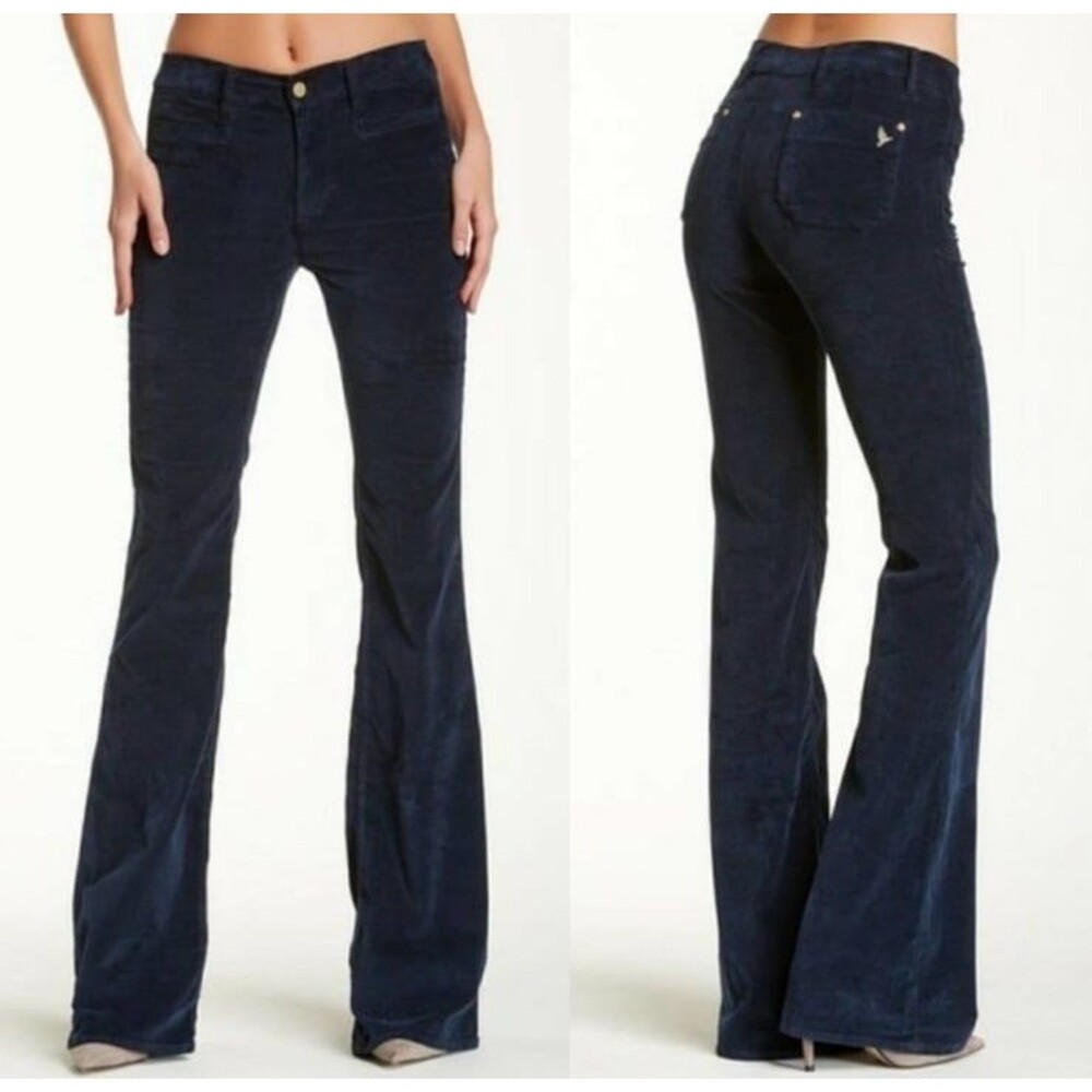 Anthropologie dark blue MIH Marrakesh mid rise kick flare jeans